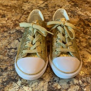 Toddler Converse Metallic Glitter Sneaker Size 10
